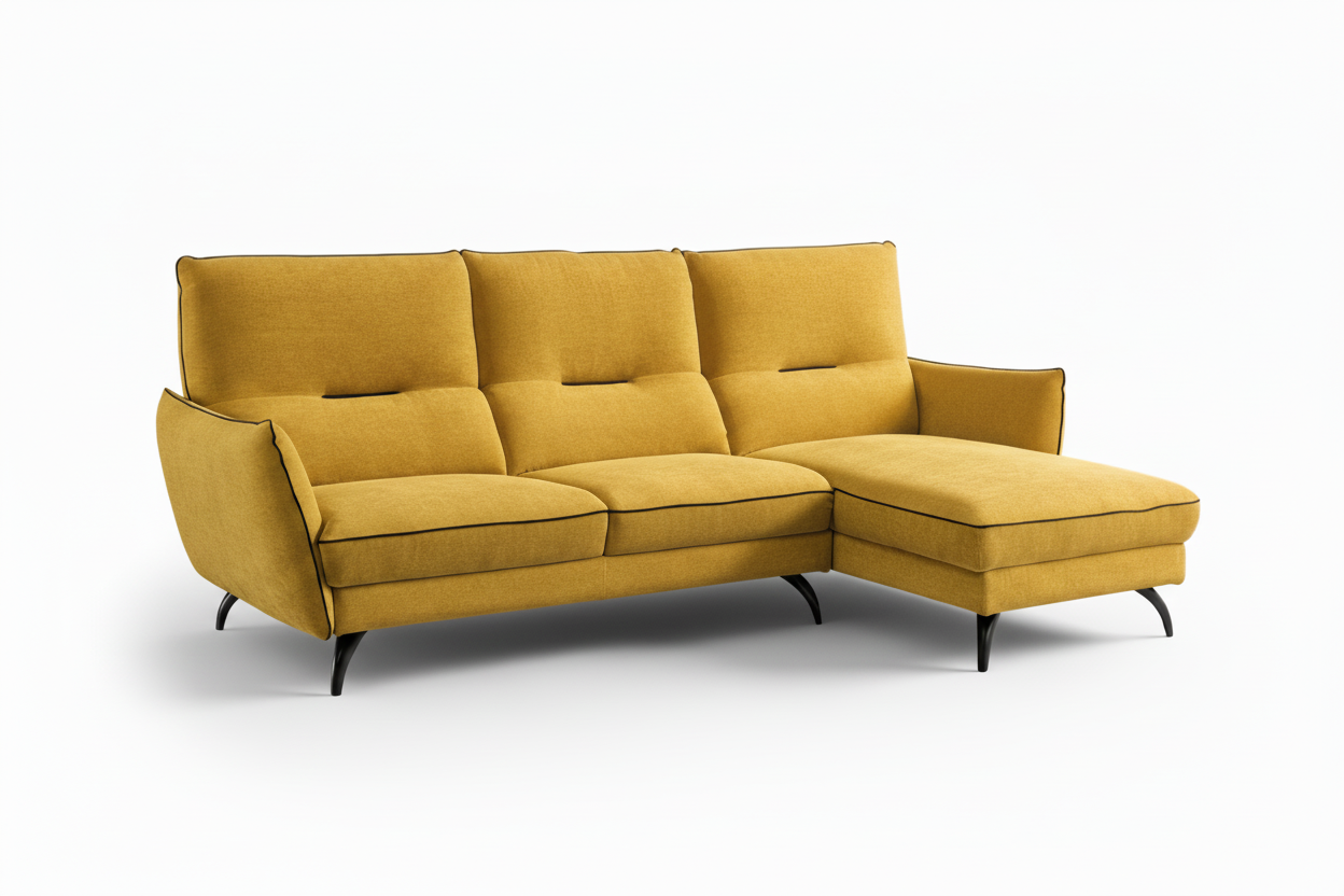 chaise-longue debbie fixo em tecido ou pele