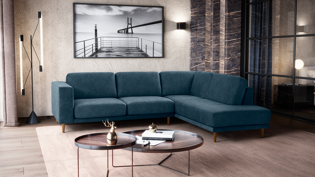 meridiano confortável em tecido e pele