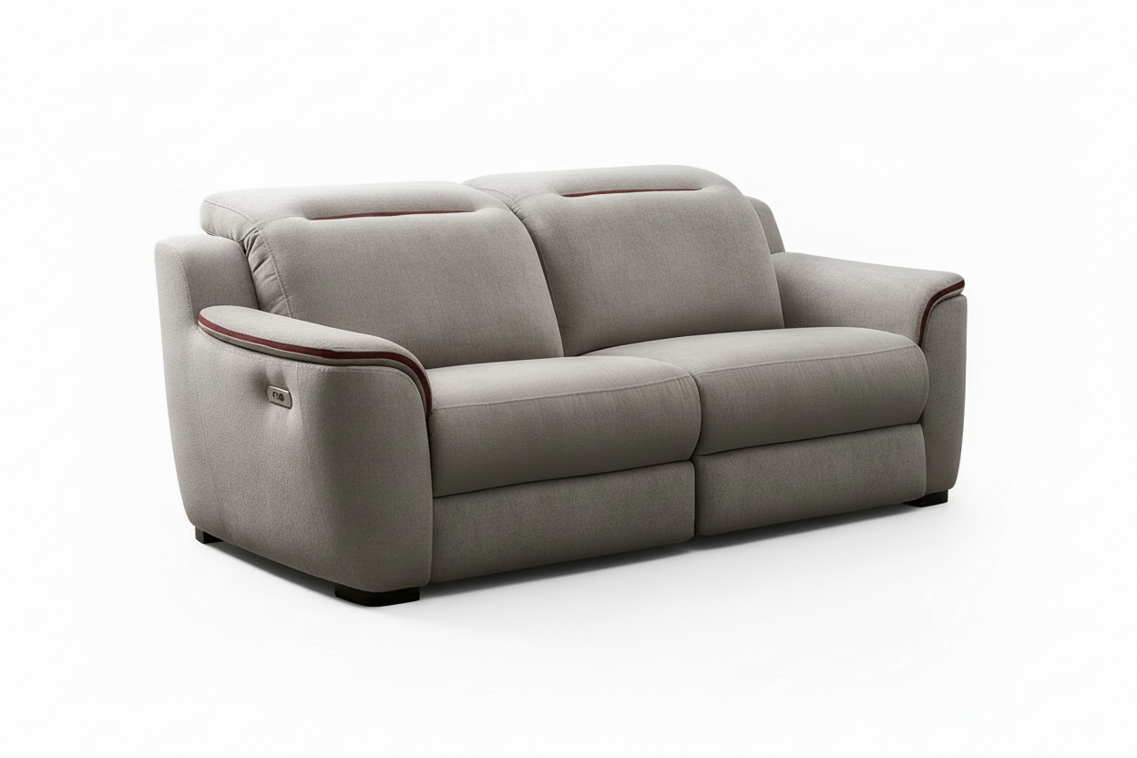 sofá fixo ou relax em tecido ou pele